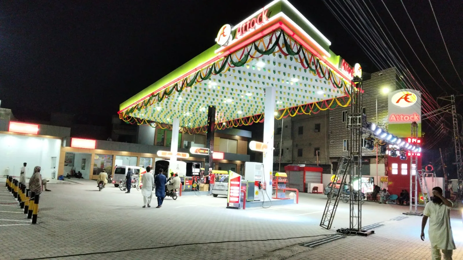 Attock Petroleum Wahdat Road fuel pump lighting project
