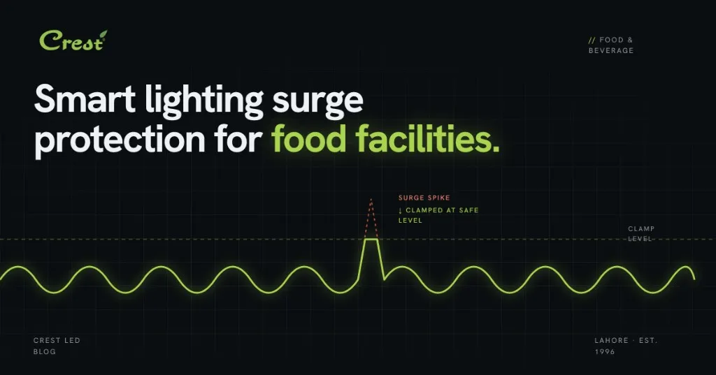 Smart lighting surge protection for food facilities — Crest industrial guide